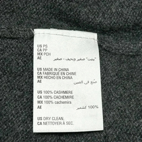 Charter Club Luxury Open Front Cashmere Cardigan Sweater Gray Small Petite NWT - Picture 6 of 8